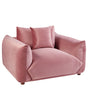 Armchair Pink Velvet Soft Wooden Legs Modern Scandinavian Decor Style Beliani
