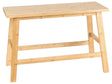 Bathroom Bench Light Brown Bamboo Wood Bathroom Console Table Stool Decorative Beliani