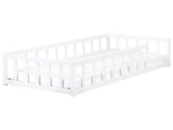 Kids Floor Bed White Pine Wood EU Single Size 3ft with Slatted Frame Bed for Toddler Beliani