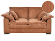 2 Seater Sofa Brown Cord Upholstery Additional Cushions Living Room Furniture Beliani