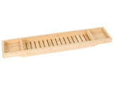 Bathtub Tray Light Brown Bamboo Bathroom Accessories Beliani