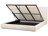 Ottoman Bed Light Beige Polyester EU Super King Size with Storage Headboard Bedroom Furniture Stylish Beliani