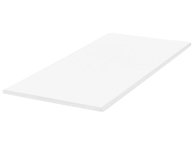Mattress Topper White PU Foam Polyester Cover EU Single Size 3ft Comfort Layer Pad Beliani