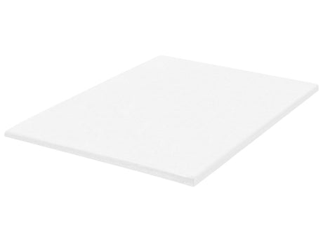 Mattress Topper White PU Foam Polyester Cover EU Double Size 4ft6 Comfort Layer Pad Beliani