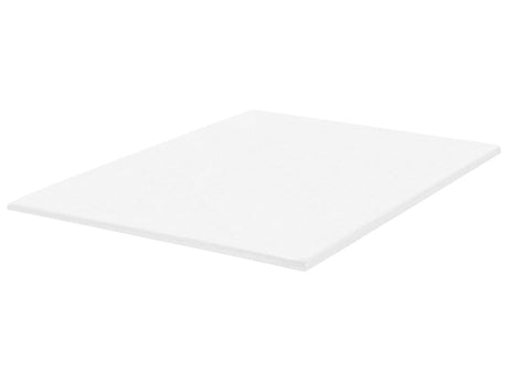 Mattress Topper White PU Foam Polyester Cover EU King Size 5ft3 Comfort Layer Pad Beliani