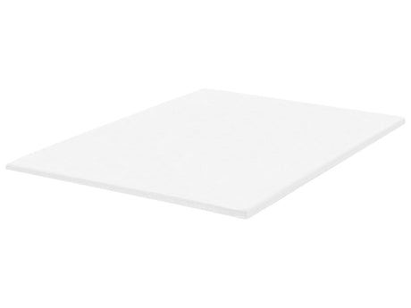 Mattress Topper White PU Foam Polyester Cover EU Super King Size 6ft Comfort Layer Pad Beliani