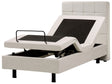 Electric Bed Light Beige EU Small Single 2ft6 Remote Control Adjustable Beliani