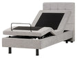Electric Bed Light Grey EU Small Single 2ft6 Remote Control Adjustable Beliani