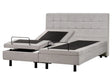 Modern Electric Bed Light Grey Polyester EU King Size 5ft3 Adjustable Remote Control Beliani
