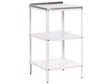 Outdoor Kitchen Island White Stainless Steel 2 Shelves Unit with Top Garden Kitchen Dining Beliani