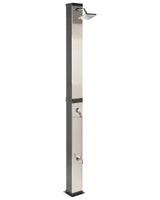 Outdoor Mixer Shower Set Black PVC with Rain Function Solar Powered Modern Garden Beliani
