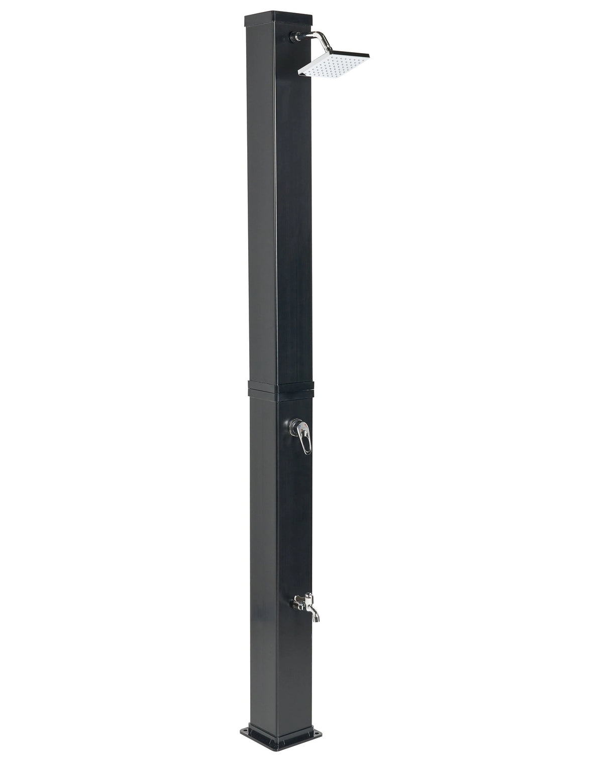 Outdoor Mixer Shower Set Black PVC with Rain Function Solar Powered Modern Garden Beliani