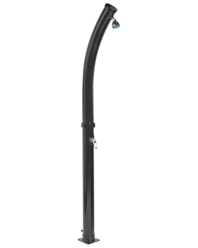 Outdoor Mixer Shower Set Black PVC with Rain Function Solar Powered Modern Garden Beliani
