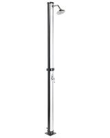 Outdoor Mixer Shower Set Black and Silver PVC with Rain Function Solar Powered Modern Garden Beliani