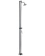 Outdoor Mixer Shower Set Black and Silver PVC with Rain Function Solar Powered Modern Garden Beliani