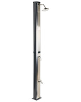 Outdoor Mixer Shower Set Black PVC with Rain Function Solar Powered Modern Garden Beliani