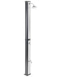 Outdoor Mixer Shower Set Black and Silver PVC with Rain Function Solar Powered Modern Garden Beliani