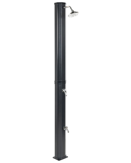 Outdoor Mixer Shower Set Black PVC  with Rain Function Solar Powered Modern Garden Beliani