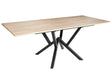 Dining Light Brown MDF Top Metal Legs Modern Industrial Style Beliani