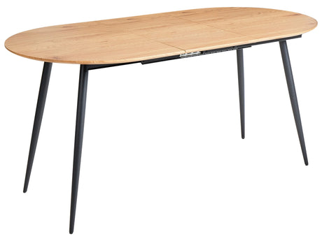 Dining Light Brown MDF Top Metal Legs Modern Industrial Style Beliani