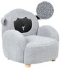 Kids Armchair Sheep Grey Upholstery Low Children Chair Shape Beliani
