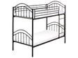 Single Size Bunk Bed Black Iron 3ft High Sleeper Children Kids Bedroom Beliani