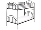 Single Size Bunk Bed Black Iron 3ft High Sleeper Children Kids Bedroom Beliani
