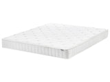 Double Sided Mattress White Fabric EU King Size Medium Hard Beliani