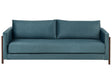 Sofa Bed Green Polyester Fabric Upholstery Birch Wood Dark Brown Legs with Sleeping Function Living Room Bedroom Beliani