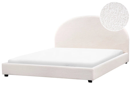 Waterbed Off-White Polyester Boucle EU Super King Size 6ft Minimalist Retro Design Beliani