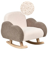 Kids Size Rocking Chair Beige Boucle Indoor Beliani