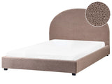 Waterbed Taupe Polyester Boucle EU Double Size 4ft6 Minimalist Retro Design Beliani