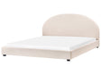 Waterbed Light Beige Polyester Fabric EU Super King Size 6ft Minimalist Retro Design Beliani