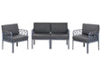 4 Seater Garden Sofa Set Dark Grey Synthetic Frame Outdoor Armchairs 2 Seater Sofa with Cushions Modern Style Beliani