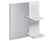 Mirror with Shelves White Particle Board Modern Bathroom Storage Beliani