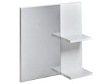 Mirror with Shelves White Particle Board Modern Bathroom Storage Beliani