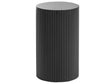 Side Table Black MDF Fluted Design Base  30 cm Modern Design Living Room Beliani