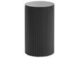 Side Table Black MDF Fluted Design Base  30 cm Modern Design Living Room Beliani