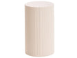 Side Table Off-White MDF Fluted Design Base  30 cm Modern Design Living Room Beliani