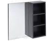 Bathroom Wall Mounted Cabinet with Mirrored Cupboard Black Particle Board  Melamine Finish Beliani
