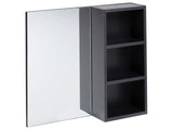 Bathroom Wall Mounted Cabinet with Mirrored Cupboard Black Particle Board  Melamine Finish Beliani