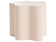 Side Table Off-White MDF Irregular Fluted Design Base 40 x 50 cm Modern Design Living Room Beliani