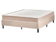 Divan Bed Beige Polyester Upholstery EU King Size 5ft3 Without Headboard Pocket Spring Mattress Bedroom Beliani