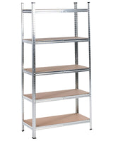 Shelf Metal Silver Outdoor Indoor Garden Garage Modern Design 5 Shelves Freestanding Garden Storage Beliani