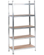 Shelf Metal Silver Outdoor Indoor Garden Garage Modern Design 5 Shelves Freestanding Garden Storage Beliani