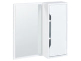 Bathroom Wall Mounted Cabinet with Mirror White MDP 60 x 60 cm Storage Scandinavian Style Beliani