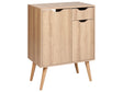 Washbasin Cabinet White MDP 60 x 80 cm Bathroom Storage with Shelf Beliani