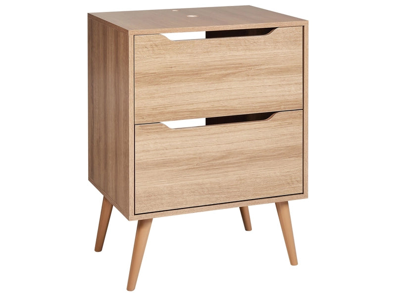 Washbasin Cabinet Light Brown MDP 60 x 80 cm Bathroom Storage with Drawers Beliani
