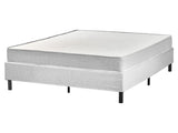 Divan Bed Light Grey Polyester Upholstery EU King Size 5ft3 without Headboard Pocket Spring Mattress Bedroom Beliani