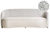 3 Seater Sofa Light Beige Two Fabrics Polyester Fabric Soft Textured Curved Design Modern Art Decor Style Beliani